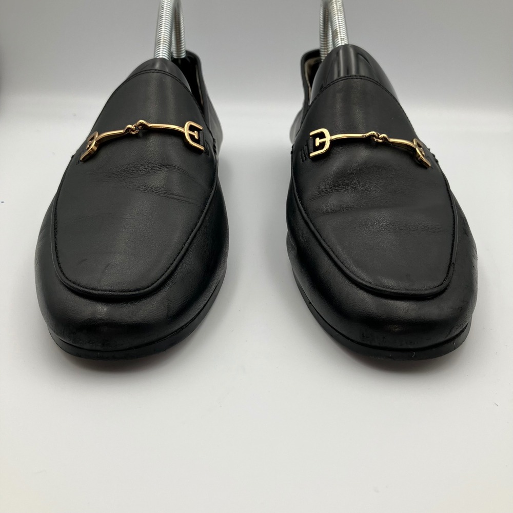 Sam Edelman Loraine Bit Loafer Black Leather Gold Hardware Women Size 10 - Picture 9 of 12